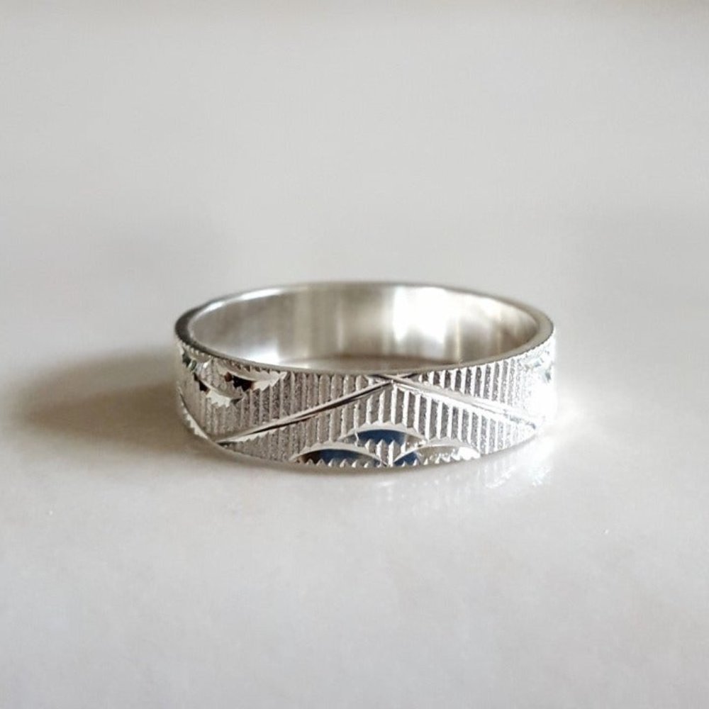Vintage Sterling Silver Geometric Ring